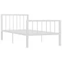 White metal bed frame 100x200 cm by vidaXL, Beds and slatted bases - Ref: Foro24-284563, Price: 79,29 €, Discount: %