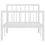 White metal bed frame 100x200 cm by vidaXL, Beds and slatted bases - Ref: Foro24-284563, Price: 79,29 €, Discount: %