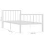 Bettgestell aus weißem Metall, 100 x 200 cm von vidaXL, Betten und Lattenroste - Ref: Foro24-284563, Preis: 80,16 €, Rabatt: %