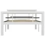 Black and white metal bed frame 100x200 cm by vidaXL, Beds and slatted bases - Ref: Foro24-284545, Price: 110,27 €, Discount: %