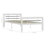 Schwarz-weißes Metallbettgestell 100x200 cm von vidaXL, Betten und Lattenroste - Ref: Foro24-284545, Preis: 110,27 €, Rabatt: %