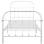 Estructura de cama de metal blanco 100x200 cm de vidaXL, Camas y somieres - Ref: Foro24-284493, Precio: 73,91 €, Descuento: %
