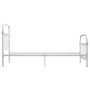 Bettgestell aus weißem Metall, 100 x 200 cm von vidaXL, Betten und Lattenroste - Ref: Foro24-284493, Preis: 77,43 €, Rabatt: %