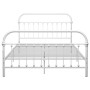 Estructura de cama de metal blanco 120x200 cm de vidaXL, Camas y somieres - Ref: Foro24-284494, Precio: 93,25 €, Descuento: %