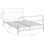 Bettgestell aus weißem Metall, 120 x 200 cm von vidaXL, Betten und Lattenroste - Ref: Foro24-284494, Preis: 93,30 €, Rabatt: %
