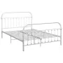 White metal bed frame 140x200 cm by vidaXL, Beds and slatted bases - Ref: Foro24-284495, Price: 162,36 €, Discount: %