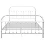 Bettgestell aus weißem Metall, 140 x 200 cm von vidaXL, Betten und Lattenroste - Ref: Foro24-284495, Preis: 162,36 €, Rabatt: %