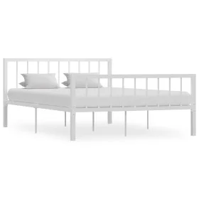 Bettgestell aus weißem Metall, 140 x 200 cm von vidaXL, Betten und Lattenroste - Ref: Foro24-284565, Preis: 130,45 €, Rabatt: %