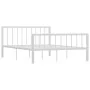 Estructura de cama de metal blanco 140x200 cm de vidaXL, Camas y somieres - Ref: Foro24-284565, Precio: 130,45 €, Descuento: %