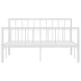 Estructura de cama de metal blanco 140x200 cm de vidaXL, Camas y somieres - Ref: Foro24-284565, Precio: 130,45 €, Descuento: %