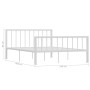 Bettgestell aus weißem Metall, 140 x 200 cm von vidaXL, Betten und Lattenroste - Ref: Foro24-284565, Preis: 132,37 €, Rabatt: %