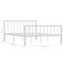 Estructura de cama de metal blanco 140x200 cm de vidaXL, Camas y somieres - Ref: Foro24-284565, Precio: 130,45 €, Descuento: %