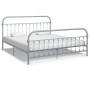 Estructura de cama de metal gris 180x200 cm de vidaXL, Camas y somieres - Ref: Foro24-284509, Precio: 114,10 €, Descuento: %