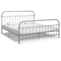 Gray metal bed frame 180x200 cm by vidaXL, Beds and slatted bases - Ref: Foro24-284509, Price: 113,04 €, Discount: %
