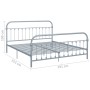 Estructura de cama de metal gris 180x200 cm de vidaXL, Camas y somieres - Ref: Foro24-284509, Precio: 114,10 €, Descuento: %