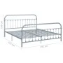 Gray metal bed frame 180x200 cm by vidaXL, Beds and slatted bases - Ref: Foro24-284509, Price: 113,04 €, Discount: %