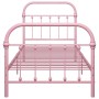 Rosa Metallbettgestell 90x200 cm von vidaXL, Betten und Lattenroste - Ref: Foro24-284510, Preis: 126,34 €, Rabatt: %