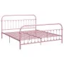 Pink metal bed frame 180x200 cm by vidaXL, Beds and slatted bases - Ref: Foro24-284515, Price: 183,56 €, Discount: %