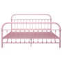Estructura de cama de metal rosa 180x200 cm de vidaXL, Camas y somieres - Ref: Foro24-284515, Precio: 183,45 €, Descuento: %