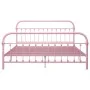Estructura de cama de metal rosa 180x200 cm de vidaXL, Camas y somieres - Ref: Foro24-284515, Precio: 180,83 €, Descuento: %