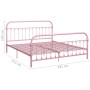 Estructura de cama de metal rosa 180x200 cm de vidaXL, Camas y somieres - Ref: Foro24-284515, Precio: 183,45 €, Descuento: %