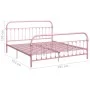 Pink metal bed frame 180x200 cm by vidaXL, Beds and slatted bases - Ref: Foro24-284515, Price: 183,56 €, Discount: %