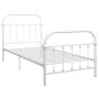 Bettgestell aus weißem Metall, 90 x 200 cm von vidaXL, Betten und Lattenroste - Ref: Foro24-284492, Preis: 78,02 €, Rabatt: %