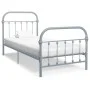 Gray metal bed frame 100x200 cm by vidaXL, Beds and slatted bases - Ref: Foro24-284505, Price: 76,86 €, Discount: %