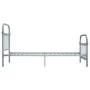 Gray metal bed frame 100x200 cm by vidaXL, Beds and slatted bases - Ref: Foro24-284505, Price: 76,86 €, Discount: %