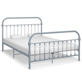 Graues Metallbettgestell 140x200 cm von vidaXL, Betten und Lattenroste - Ref: Foro24-284507, Preis: 98,58 €, Rabatt: %