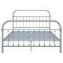 Gray metal bed frame 140x200 cm by vidaXL, Beds and slatted bases - Ref: Foro24-284507, Price: 99,14 €, Discount: %