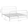 Bettgestell aus weißem Metall, 180 x 200 cm von vidaXL, Betten und Lattenroste - Ref: Foro24-284497, Preis: 127,29 €, Rabatt: %