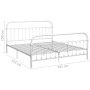 Bettgestell aus weißem Metall, 180 x 200 cm von vidaXL, Betten und Lattenroste - Ref: Foro24-284497, Preis: 128,09 €, Rabatt: %