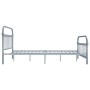 Estructura de cama de metal gris 140x200 cm de vidaXL, Camas y somieres - Ref: Foro24-284507, Precio: 99,44 €, Descuento: %