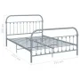 Gray metal bed frame 140x200 cm by vidaXL, Beds and slatted bases - Ref: Foro24-284507, Price: 99,14 €, Discount: %