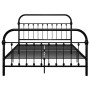 Estructura de cama de metal negro 160x200 cm de vidaXL, Camas y somieres - Ref: Foro24-284502, Precio: 166,53 €, Descuento: %