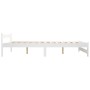 Estructura de cama de madera maciza de pino blanca 120x200 cm de vidaXL, Camas y somieres - Ref: Foro24-322000, Precio: 137,9...