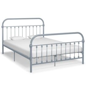 Graues Metallbettgestell 160x200 cm von vidaXL, Betten und Lattenroste - Ref: Foro24-284508, Preis: 109,30 €, Rabatt: %