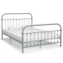 Estructura de cama de metal gris 160x200 cm de vidaXL, Camas y somieres - Ref: Foro24-284508, Precio: 108,68 €, Descuento: %