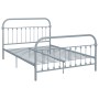 Estructura de cama de metal gris 160x200 cm de vidaXL, Camas y somieres - Ref: Foro24-284508, Precio: 110,03 €, Descuento: %