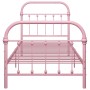 Estructura de cama metal rosa 100x200 cm de vidaXL, Camas y somieres - Ref: Foro24-284511, Precio: 113,95 €, Descuento: %