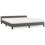 Bed frame with headboard gray synthetic leather 180x200cm by vidaXL, Beds and slatted bases - Ref: Foro24-347517, Price: 130,...