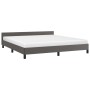 Bettgestell mit Kopfteil aus grauem Kunstleder 180x200cm von vidaXL, Betten und Lattenroste - Ref: Foro24-347517, Preis: 130,...