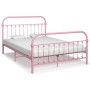 Pink metal bed frame 120x200 cm by vidaXL, Beds and slatted bases - Ref: Foro24-284512, Price: 156,32 €, Discount: %