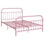 Pink metal bed frame 120x200 cm by vidaXL, Beds and slatted bases - Ref: Foro24-284512, Price: 156,32 €, Discount: %