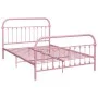 Rosa Metallbettgestell 120x200 cm von vidaXL, Betten und Lattenroste - Ref: Foro24-284512, Preis: 163,08 €, Rabatt: %