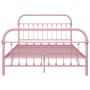 Estructura de cama de metal rosa 120x200 cm de vidaXL, Camas y somieres - Ref: Foro24-284512, Precio: 156,21 €, Descuento: %