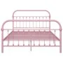 Rosa Metallbettgestell 120x200 cm von vidaXL, Betten und Lattenroste - Ref: Foro24-284512, Preis: 163,08 €, Rabatt: %