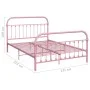 Rosa Metallbettgestell 120x200 cm von vidaXL, Betten und Lattenroste - Ref: Foro24-284512, Preis: 163,08 €, Rabatt: %