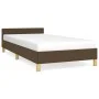 Dark brown fabric bed frame with headboard 80x200 cm by vidaXL, Beds and slatted bases - Ref: Foro24-347370, Price: 105,62 €,...